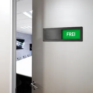 Office magnetic status door sign acrylic sliding indicator available vacant sign room decor