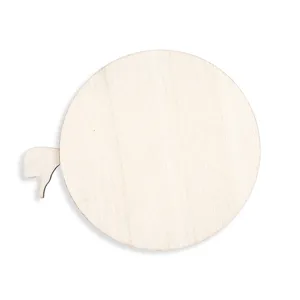 Unfinished wooden round blank piece DIY craft part for pet status sign reminder board.