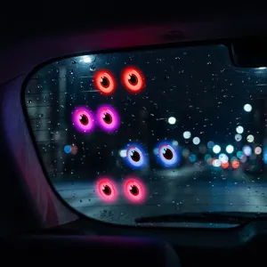 Halloween LED φωτεινά μάτια αυτοκόλλητο για πίσω τζάμι αυτοκινήτου διακόσμηση πάρτι.