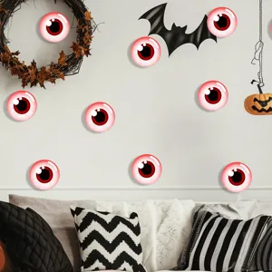Halloween φωτεινα ματια αυτοκολλητα τοιχου τρομακτικη διακοσμηση παρτι σπιτιου decal
