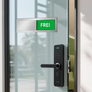 Office acrylic magnetic sliding door status sign vacant engaged room indicator board