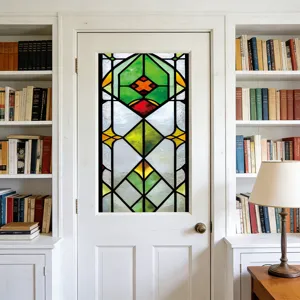 Stained glass window film decorative privacy static cling glass sticker for home decor detail
