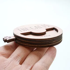 Wooden magnetic rotatable pet status sign with cute cat paw design for home fridge decor.