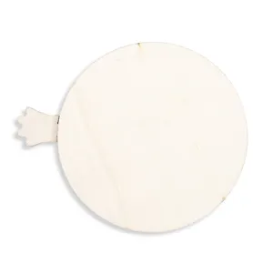 Blank wooden round pet status sign board accessory for creative home pet reminder display.