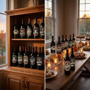 Autocollants lumineux de bouteille de potion d'Halloween pour déco de vin de fête