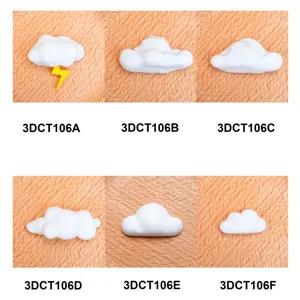 Λεπτομερής όψη 3D μαγνητικών αυτοκόλλητων ψυγείου σε σχήμα σύννεφου για διακόσμηση.