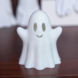 Niedliche 3D gedruckte weiße Geist Figur Halloween Party Tischdeko gruselige Deko