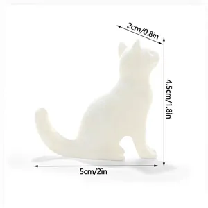 3D cat magnetic fridge sticker, cute white kitten refrigerator note holder, size 5cm.