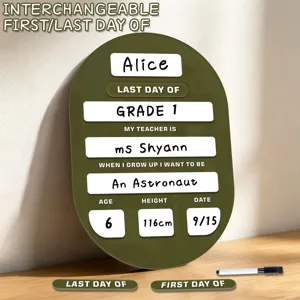 Verwisselbare eerste laatste schooldag bord acryl schoolfoto rekwisiet achtergrond