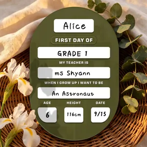 Acryl bordje eerste schooldag back to school gepersonaliseerde foto rekwisiet decor