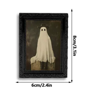 Halloween 3D fantôme cadre photo magnétique autocollant réfrigérateur décoration effrayante