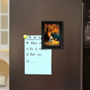 Halloween 3D ghost magnetic refrigerator sticker decorative photo frame memo note