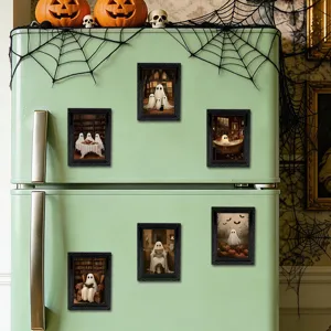 Αυτοκόλλητα ψυγείου μαγνητικά φάντασμα Halloween τρομακτική διακόσμηση σπιτιού.