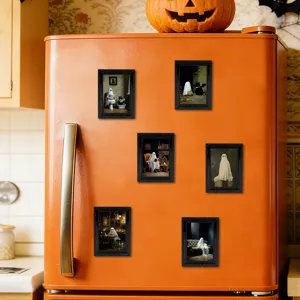 Halloween 3D fantôme autocollants magnétiques pour réfrigérateur cadres photo set de 6 pcs.