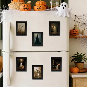Halloween ghost magnetic photo frame fridge stickers, spooky home decor spooky magnets.