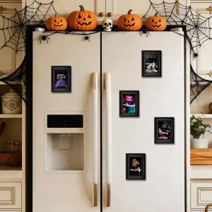 Halloween magnetic photo frame fridge stickers spooky ghost art decor for home kitchen party