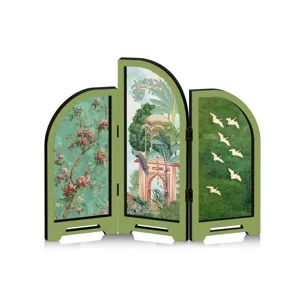 Chinese style mini acrylic folding screen desktop ornament decorative gift for home
