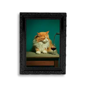 3D Magnet Kühlschranksticker Vintage Katzen Fotorahmen Deko Memo Magnet süß Haustier