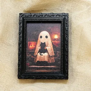 Halloween 3D fantôme magnétique autocollant de réfrigérateur cadre photo pour fête.
