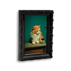 3D Vintage Katze Katzen Magnet Retro Bilderrahmen Kühlschrankmagnet Notizsticker Deko