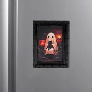 Halloween fantôme chat aimant de réfrigérateur cadre photo décor effrayant maison cuisine