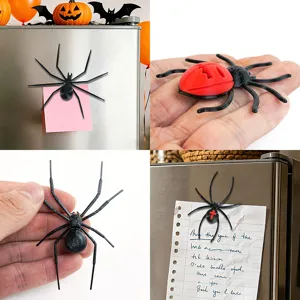 Halloween Printed Spider Refrigerator Magnet Creative ABS Festive Party Home Decor Animal Magnetic Sticker
