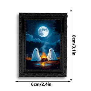 Halloween 3D fantasma decorativo magnete da frigorifero cornice simpatico design