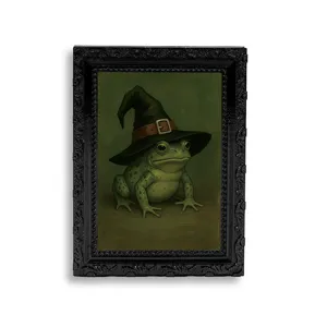 3D vintage frog photo frame fridge magnet, creative magnetic decorative sticker for home.