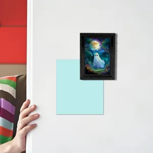 Halloween 3D ghost magnetic fridge sticker photo frame, spooky festival memo note magnet.