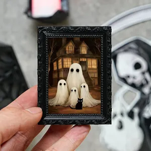 Halloween ghost magnetic fridge magnet 3D photo frame horror festival home decor gift