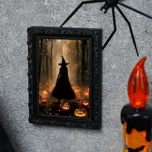 Halloween magnetic picture frame resin gothic home decor witch pumpkin photo frame