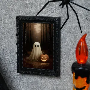 Halloween 3D fantasma cornice magnetica adesivo frigorifero spettrale dettaglio speciale
