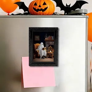Halloween 3D fantôme cadre photo magnétique autocollant de réfrigérateur pour déco.