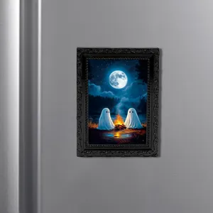 Calamita per frigorifero fantasma di Halloween simpatico cornice decorativa adesivo