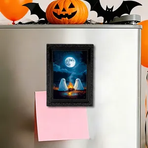 Cornice fotografica magnetica per frigorifero a tema Halloween con simpatico fantasma