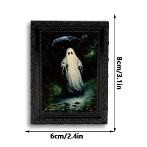 Halloween ghost fridge magnet resin photo frame cute spooky decor for home kitchen magnetic board