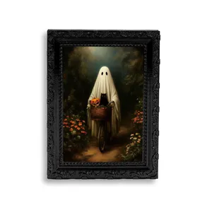 Halloween Fantasma Cornice Foto Magnetica Magnete per Frigorifero Simpatico Cartone Animato Adesivo Decorativo per Frigorifero Decorazione Casa