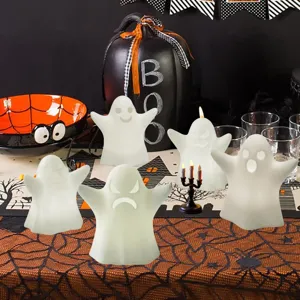 Halloween LED ghost light glowing decoration party ornament spooky tabletop prop set