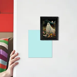 Halloween ghost fridge magnet vintage picture frame with memo pad for home kitchen decor magnetic