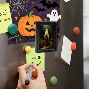 Halloween 3D fantasma cornice foto magnetica adesivo frigorifero decorazione spettrale