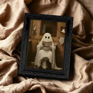 Halloween 3D geest decoratieve magnetische fotolijst, grappige badkamer kunst decoratie.