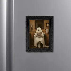 Halloween spook koelkast magneet fotolijst, grappige eng home decor 3D memo magneet.