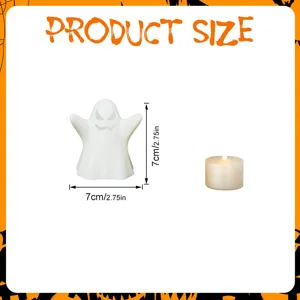 Halloween ghost LED light decoration size chart showing 7cm dimensions for party decor.