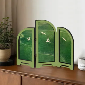 Chinese style mini folding screen desktop decoration acrylic decorative folding screen