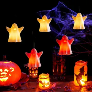 Halloween hanging LED ghost lights glowing festival party decorative ornaments set