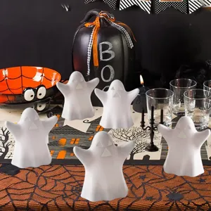 Halloween LED ghost night light tabletop decoration party glowing ghost ornament set for holiday decor