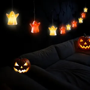 Halloween hanging ghost LED string lights for party decorative spooky ambient lighting decor