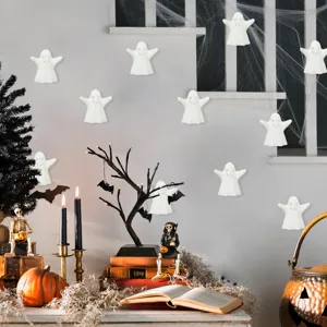 Halloween hanging LED ghost lights glowing party decoration props spooky indoor atmosphere decor
