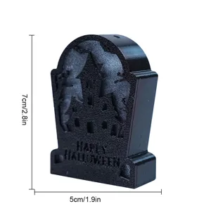 Halloween 3D printed LED tombstone coffin decoration light haunted house spooky party prop