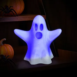 Halloween leuchtende Geist Nachttischlampe LED farbige Party Dekoration Tisch Ornament gruselig